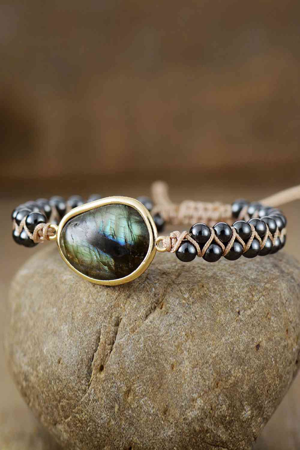 Handcrafted Genuine Gemstone Stretch Bracelet - Adjustable Natural Stone Beads