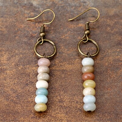 Jasper stone Ethnic circle Earrings