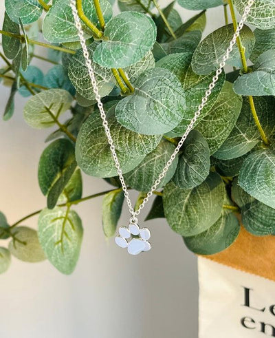 Sterling Silver Paw Print Memory Necklace - Cherish Your Pet Forever