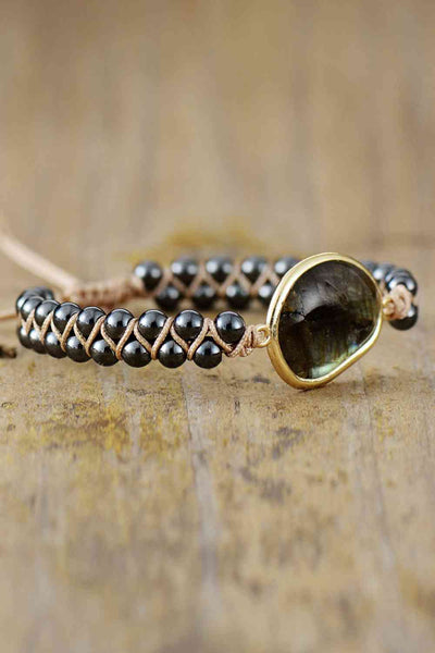 Handcrafted Genuine Gemstone Stretch Bracelet - Adjustable Natural Stone Beads