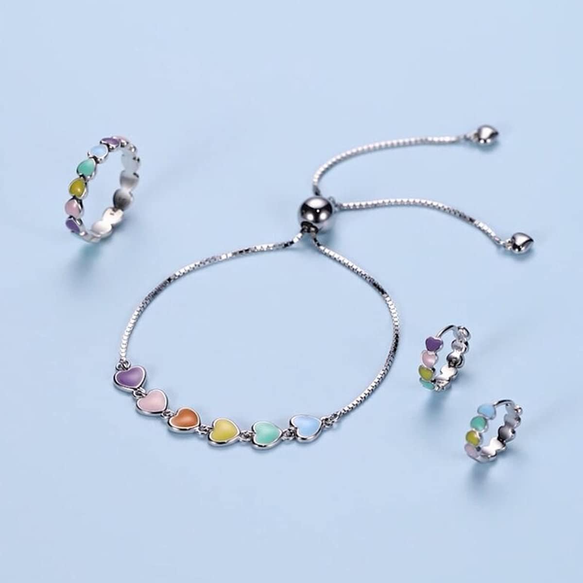 925 Sterling Silver Paw Print Charm Bracelet - Adjustable Pet Memorial Jewelry
