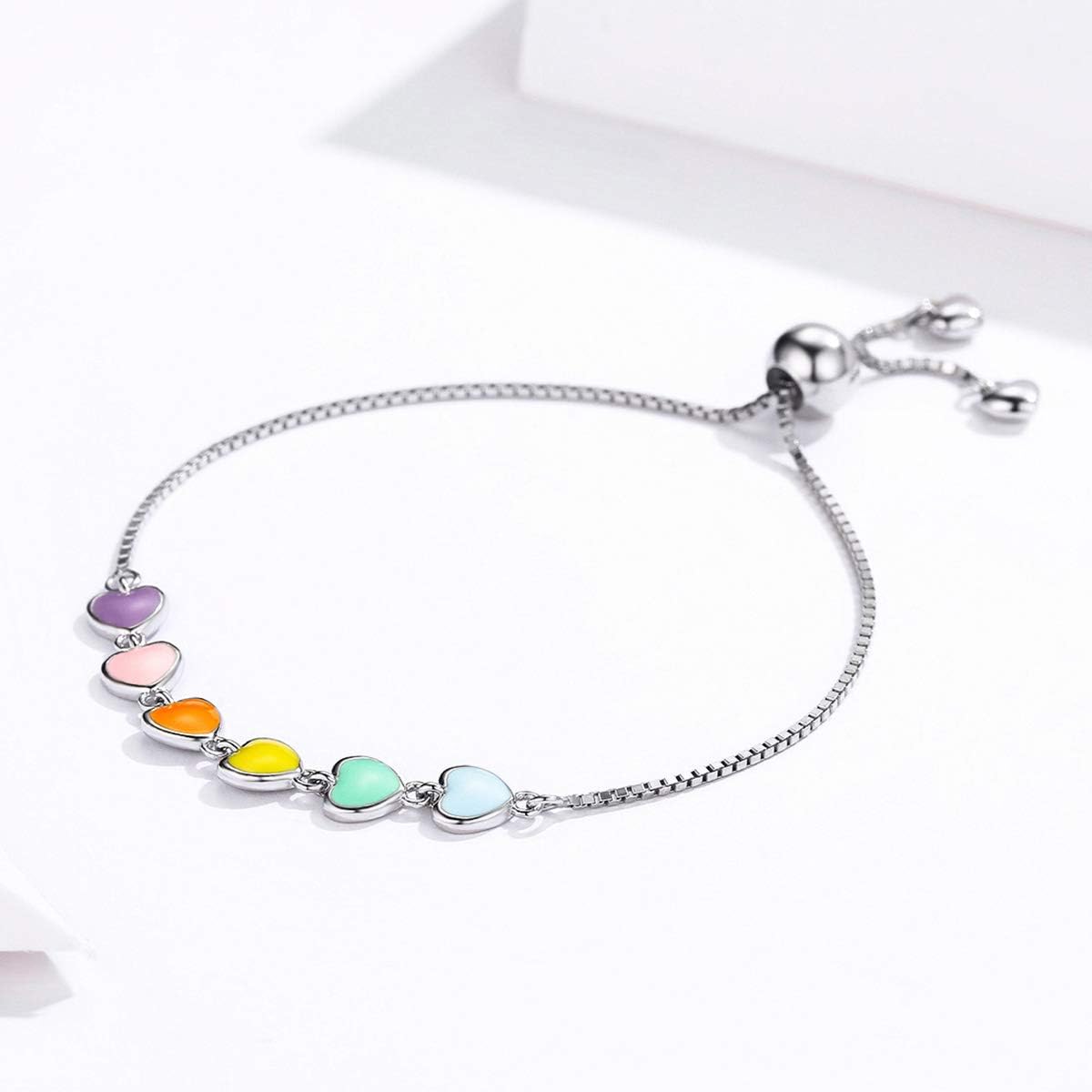 925 Sterling Silver Paw Print Charm Bracelet - Adjustable Pet Memorial Jewelry