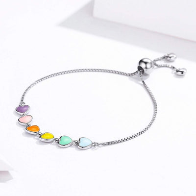 925 Sterling Silver Paw Print Charm Bracelet - Adjustable Pet Memorial Jewelry