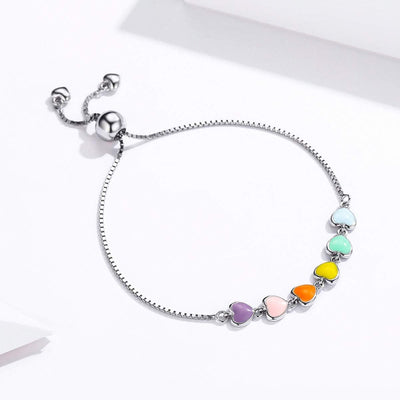 925 Sterling Silver Paw Print Charm Bracelet - Adjustable Pet Memorial Jewelry