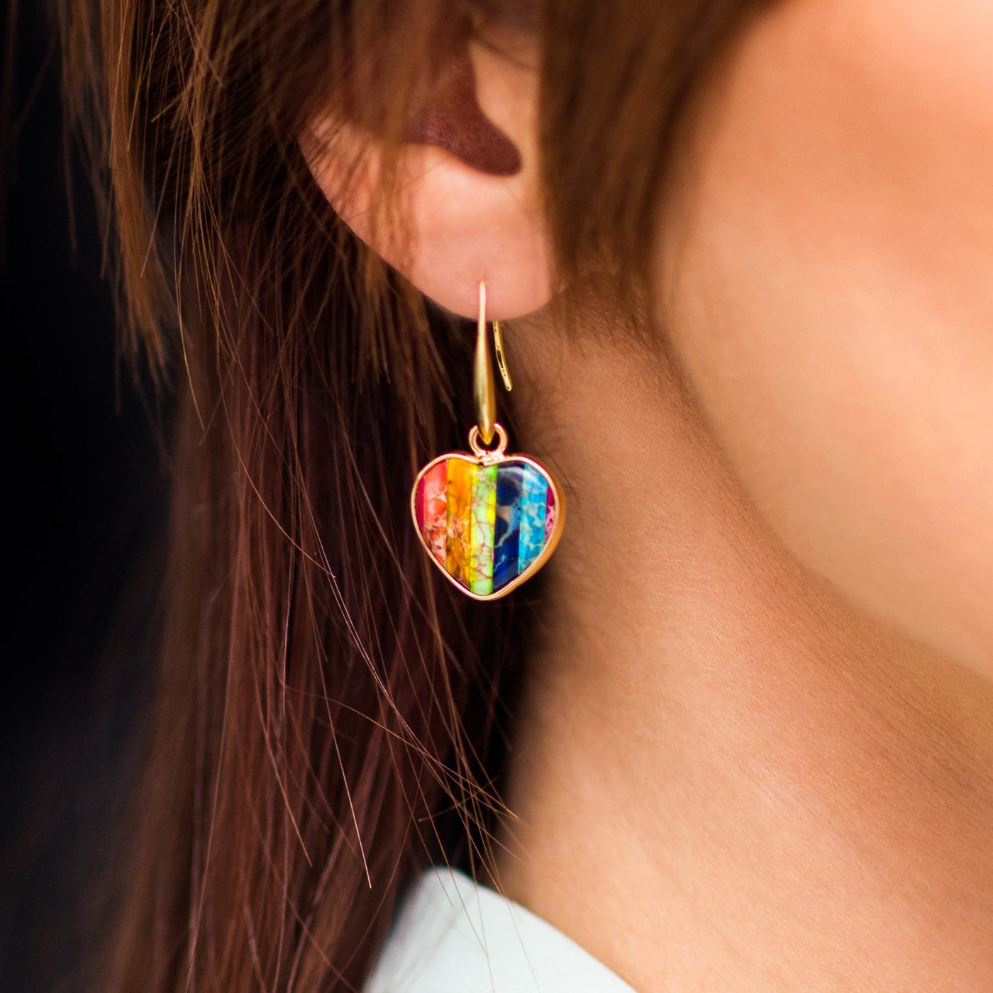 Imperial Jasper Rainbow Earrings