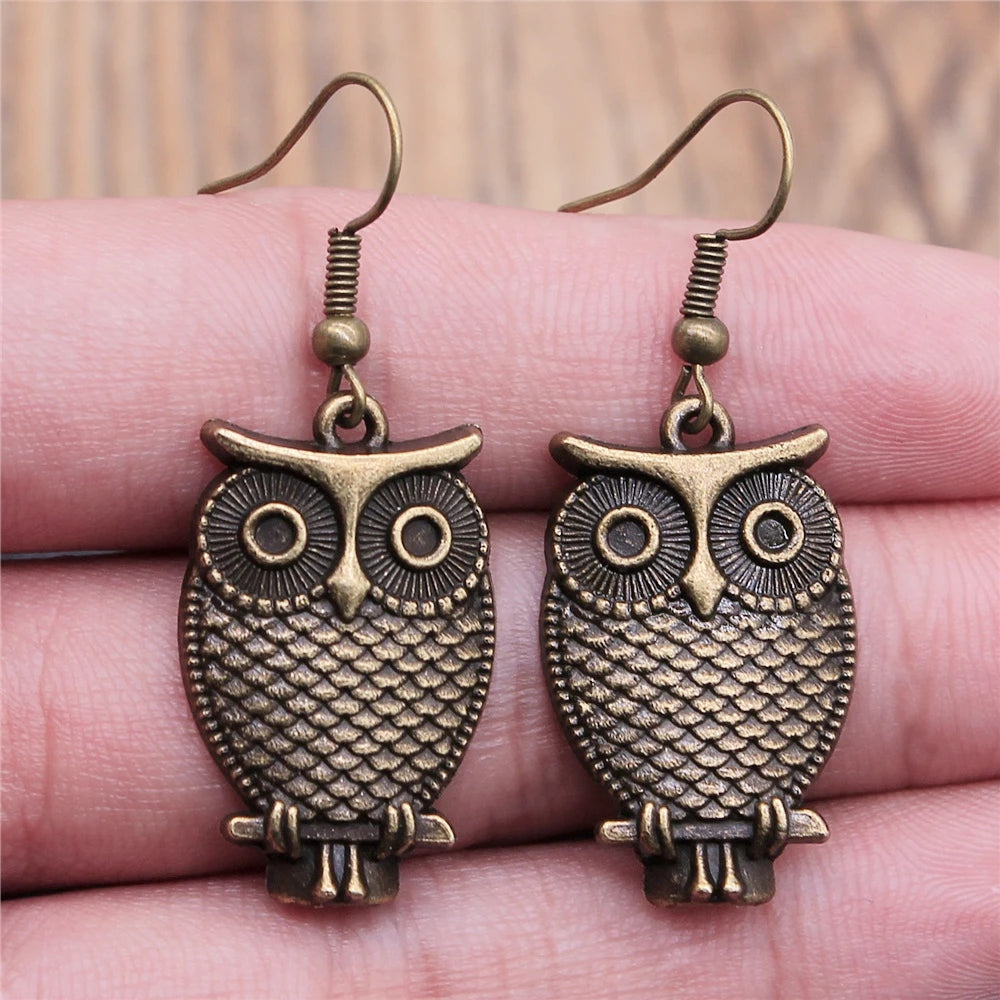 Vintage Women's Jewelry Wholesale Girls Birthday Party Classic Owl Dangle Earring Bohemian StyleEarrings For Women