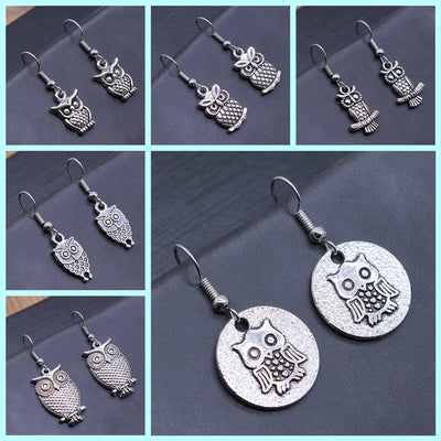 Vintage Women's Jewelry Wholesale Girls Birthday Party Classic Owl Dangle Earring Bohemian StyleEarrings For Women