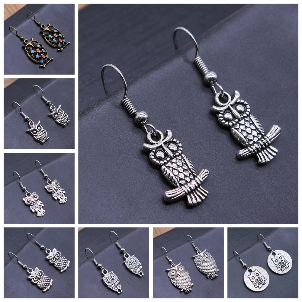 Vintage Women's Jewelry Wholesale Girls Birthday Party Classic Owl Dangle Earring Bohemian StyleEarrings For Women