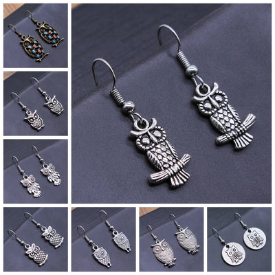 Vintage Women's Jewelry Wholesale Girls Birthday Party Classic Owl Dangle Earring Bohemian StyleEarrings For Women