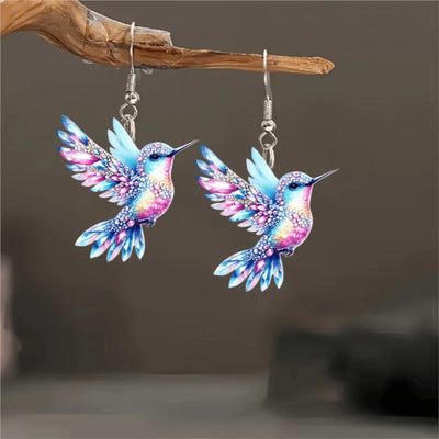 Simple Fashion Hummingbird Dangle Earrings for Women Cute Animal Earring Statement Party Jewelry Gifts