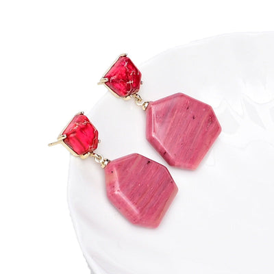 Emperor Rhodochrosite Dangle Earrings