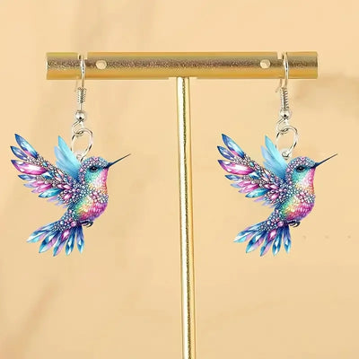 Simple Fashion Hummingbird Dangle Earrings for Women Cute Animal Earring Statement Party Jewelry Gifts