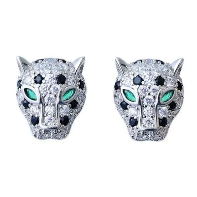 Korea New Design Fashion Jewelry Exquisite Copper Set Zircon Colorful Animal Leopard Earrings Luxury Women's Gala Party earrings