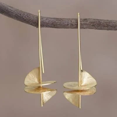 Vintage Golden Scales Earrings
